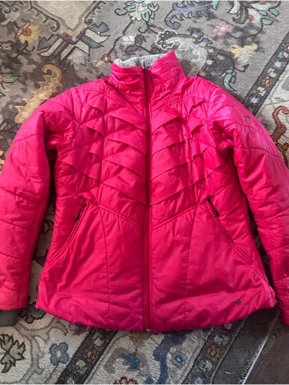 Columbia Pink Omni-Heat Kaleidaslope II Puffer Jacket
